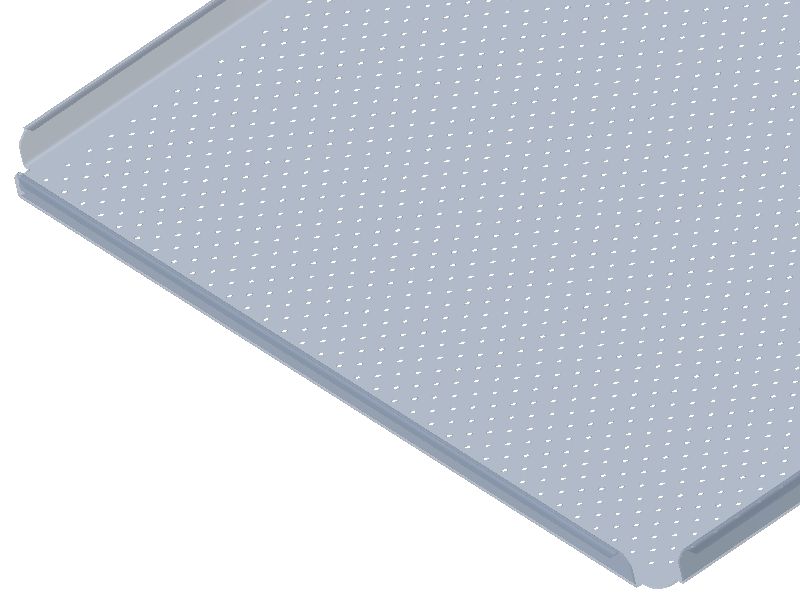 Perforeret aluminiumsbageplade
